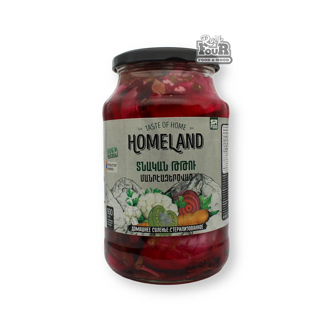 Homemade pickle "Homeland" 930g